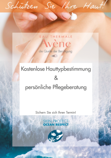 Avene Titelbild für Kostenlose Hauttypbestimmung & persönliche Pflegeberatung